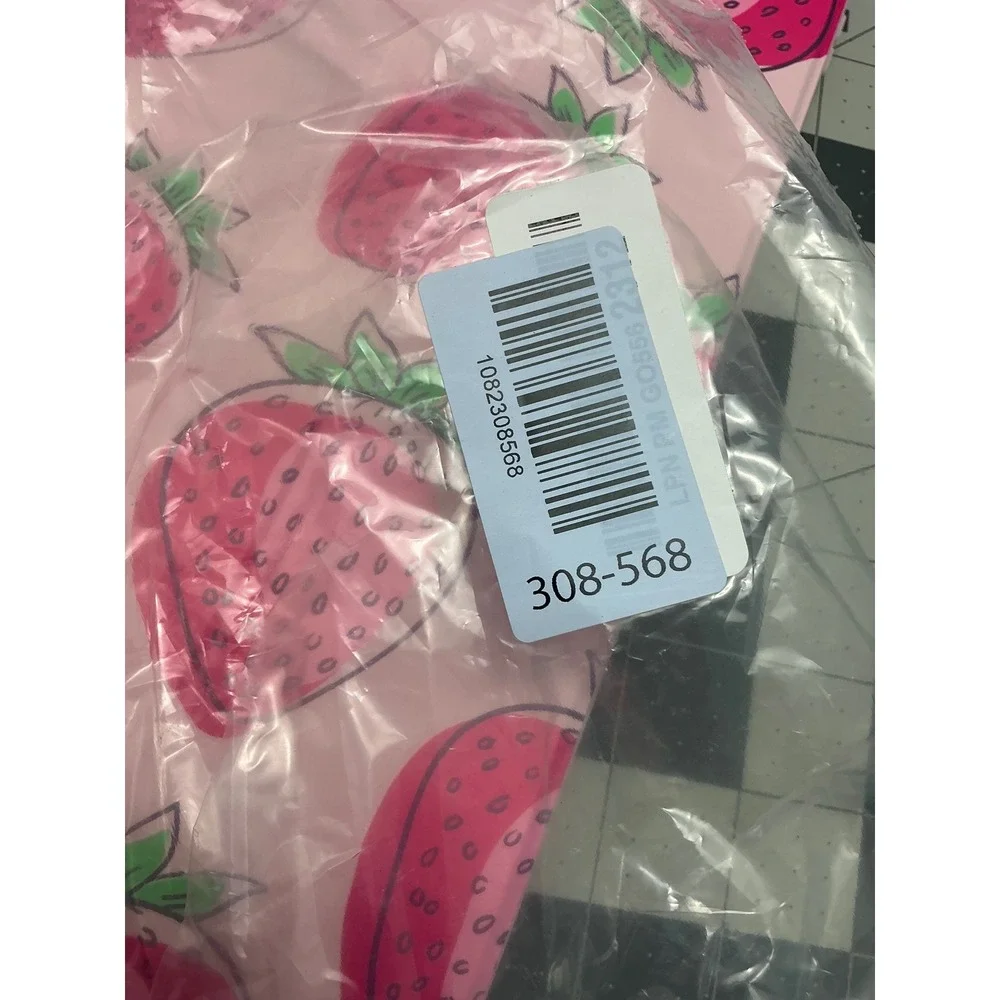 Lepeoac Strawberry iPad Pro 12.9 Case 6th 5th 4th 3rd Gen Pink Clear Back Folio
